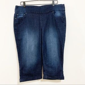 Ashley Stewart Bermuda Length Denim Shorts